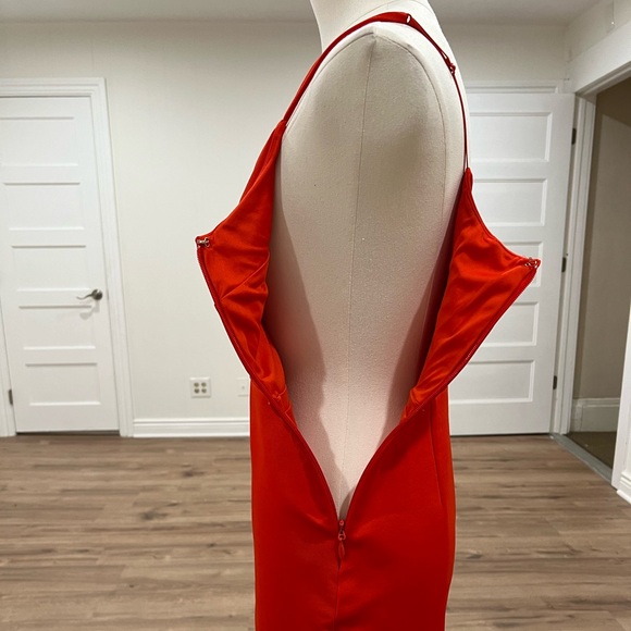 Bebe PLUNGING NECK Double STRAP DRESS Size Small - Picture 7 of 13